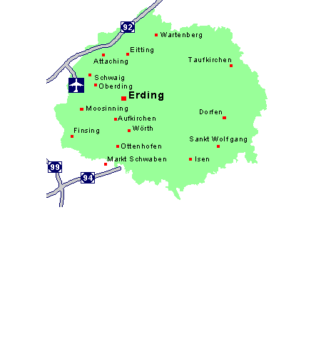 Unterkunft und Unterkünfte für den Landkreis Erding