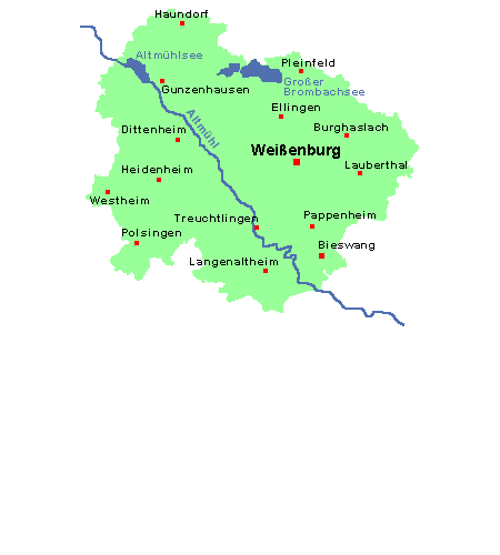 Übernachtung und Übernachtungen für den Landkreis Weißenburg-Gunzenhausen