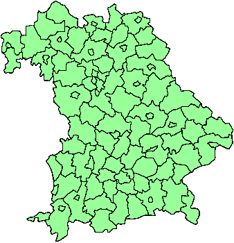 Bayernkarte inkl. Landkreise
